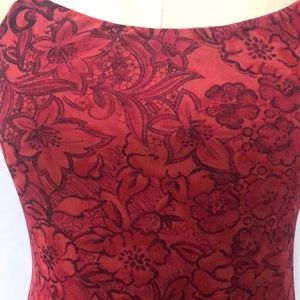 Red floral Summer dress